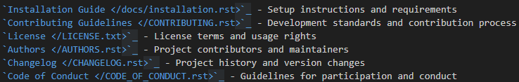 Documentation before applying sphinx-linkfix